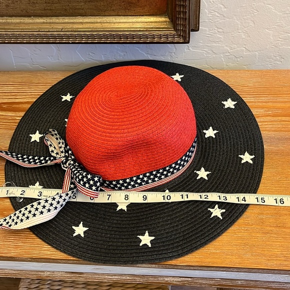 COLLECTION EIGHTEEN Red White & Blue Floppy Sun Hat - OS - Picture 8 of 8
